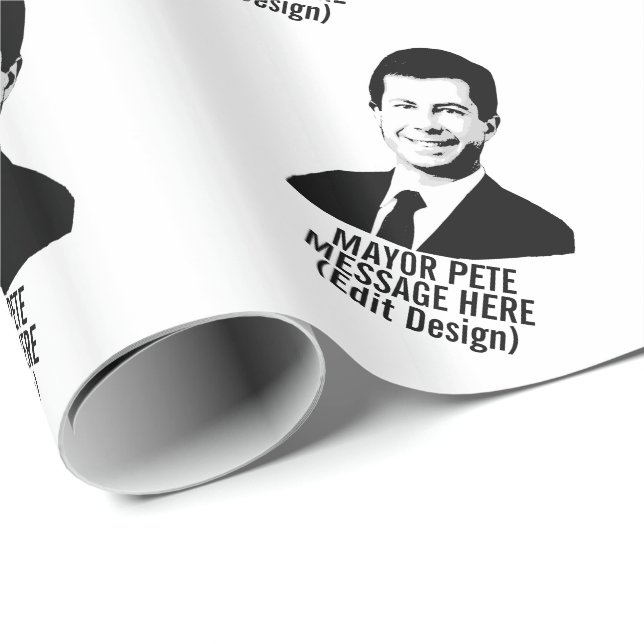 Personalized Mayor Pete Wrapping Paper (Roll Corner)