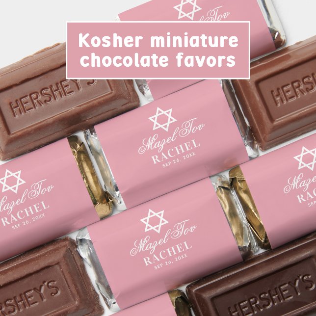 Personalized Mazel Tov Star of David & Name Hershey's Miniatures (Creator Uploaded)