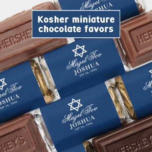Personalized Mazel Tov Star of David & Name Hershey's Miniatures