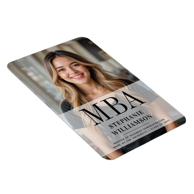 Personalized MBA Business School Graduation Magnet (Right Side)