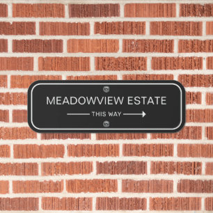 Personalized Meadowview Estate Way Decorative Metal Sign