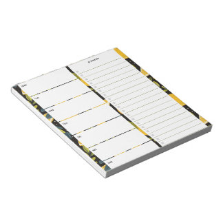 Personalized Meal Planner with Fruit Pattern Notepad