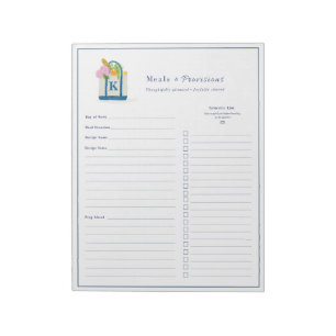 Personalized Meal Planning Notepad