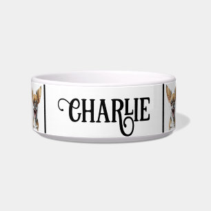 Personalized Mean Chihuahua Funny Dogs Bowl