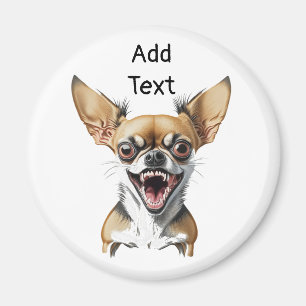 Personalized Mean Chihuahua Funny Dogs Magnet