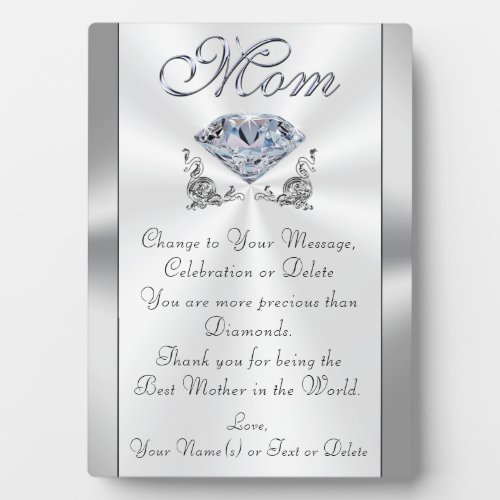 Personalized Meaningful Gifts for Mom Stunning Plaque