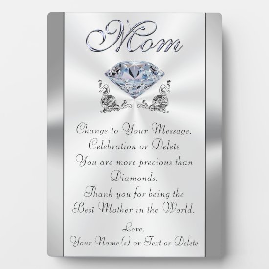 Personalized Meaningful Gifts for Mom Stunning Plaque