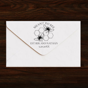 Personalized Meant to Bee Wedding Favor Tag Self-inking Stamp