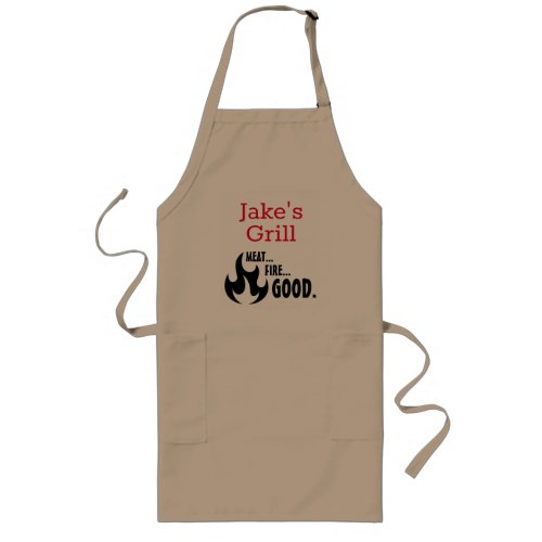 Personalized MeatFireGood Grill Apron