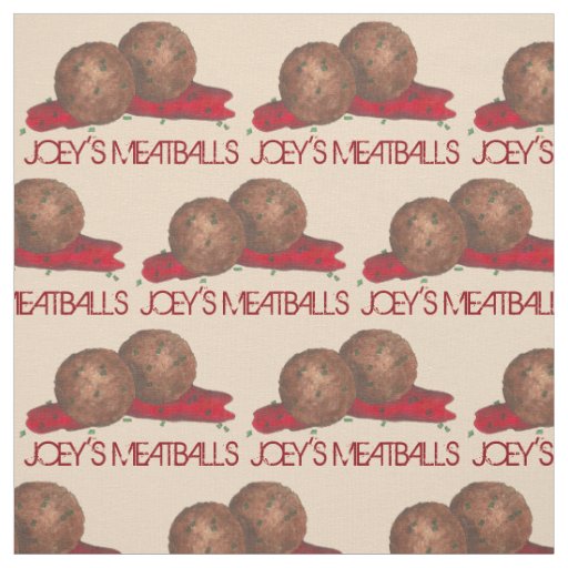 Personalized Meatballs Italian Food Restaurant Fabric
