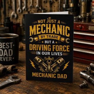 Personalized Mechanic Dad Father’s Day Card