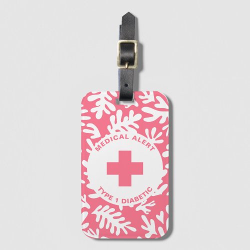 Personalized Medical Alert Diabetic Gift Diabetes Luggage Tag