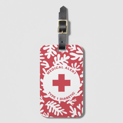 Personalized Medical Alert Diabetic Gift Diabetes Luggage Tag