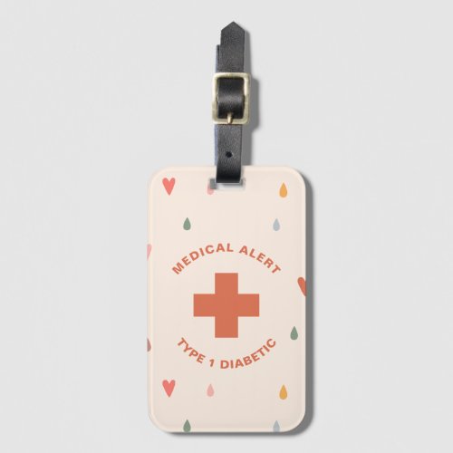 Personalized Medical Alert Diabetic Gift Diabetes Luggage Tag