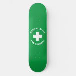 Personalized Medical Alert Diabetic Gift Green Skateboard