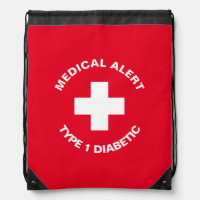 Personalized Medical Alert Diabetic Red