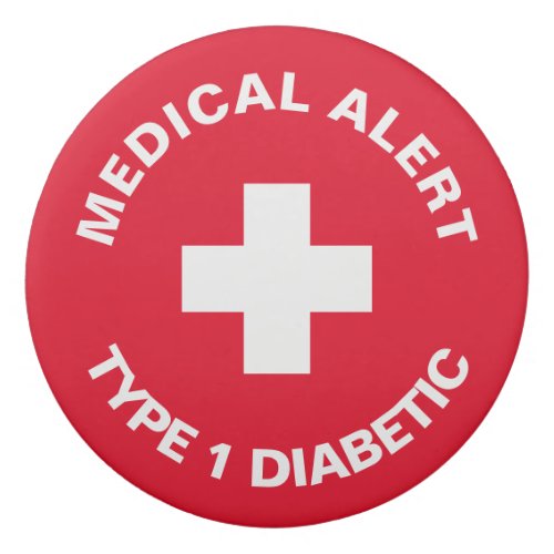 Personalized Medical Alert  Diabetic Red  Eraser