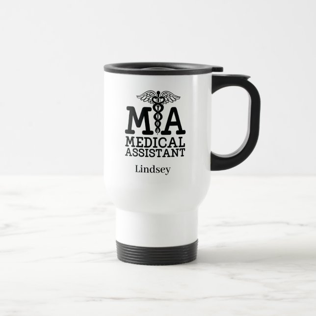 Personalized Medical Assistant Travel Mug (Right)