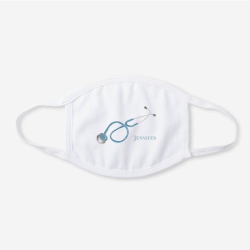Personalized Medical Assistant White Cotton Face Mask