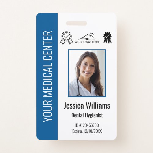 Personalized Medical Certified Employee Blue ID Badge