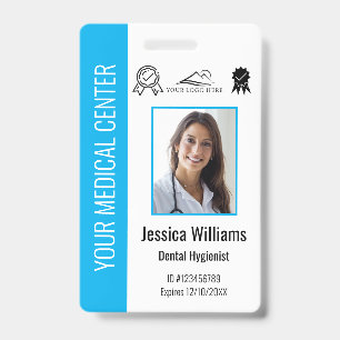 Personalized Medical Certified Employee Blue ID Badge