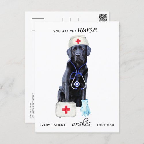 Personalized Medical Cute Nursing Dog Nurses Day Holiday Postcard