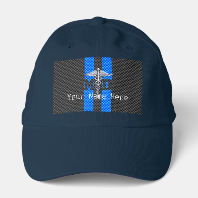 Personalized Medical Doc Caduceus Your Text Event Performance Cap (Front)