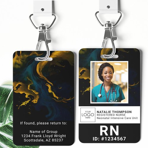 Personalized Medical Employee Lanyard Photo ID Badge