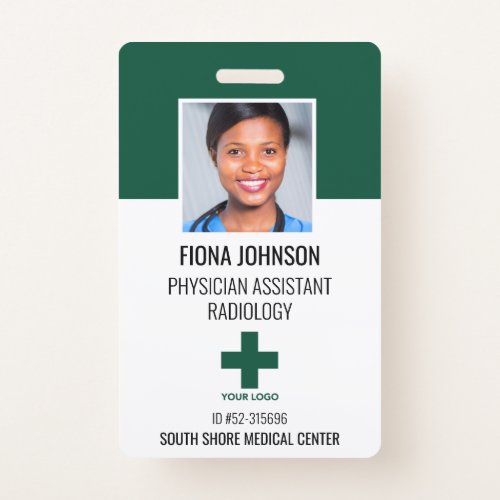 Personalized Medical Employee Logo Photo Badge