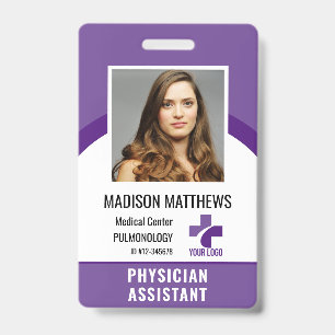 Personalized Medical Employee Logo & Photo ID Badge