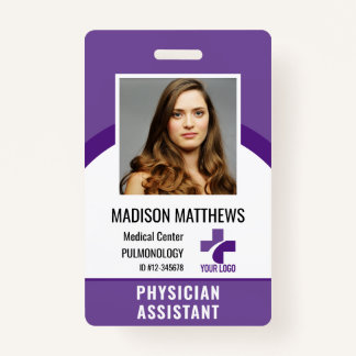 Personalized Medical Employee Logo & Photo ID Badge