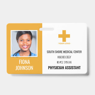 Personalized Medical Employee Logo Photo ID Badge