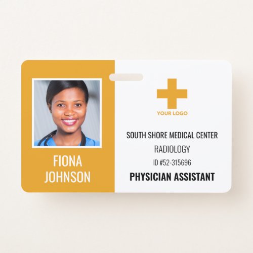 Personalized Medical Employee Logo Photo ID Badge