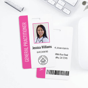 Personalized Medical Employee Logo & Photo ID Badge