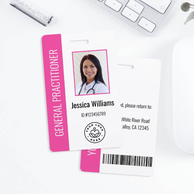 Personalized Medical Employee Logo & Photo ID Badge (Creator Uploaded)