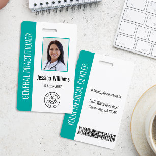 Personalized Medical Employee Logo & Photo ID Badge