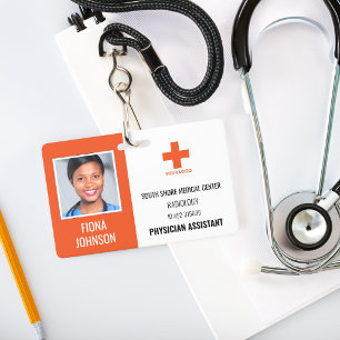 Personalized Medical Employee Logo Photo ID Badge