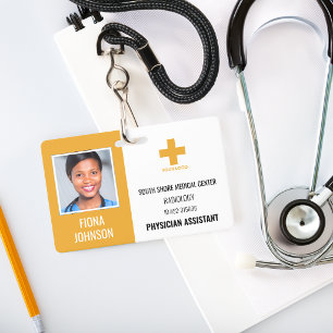 Personalized Medical Employee Logo Photo ID Badge