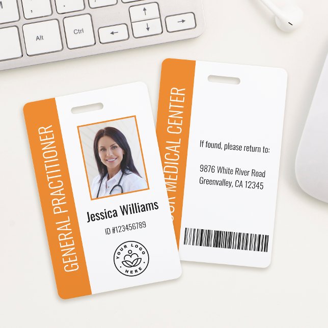 Personalized Medical Employee Logo & Photo ID Badge (Creator Uploaded)