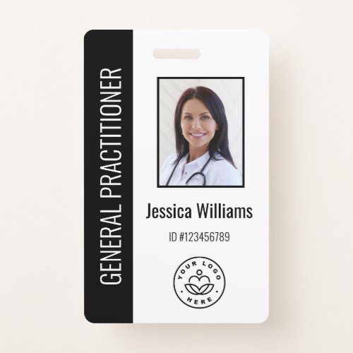 Personalized Medical Employee Logo  Photo ID Badge