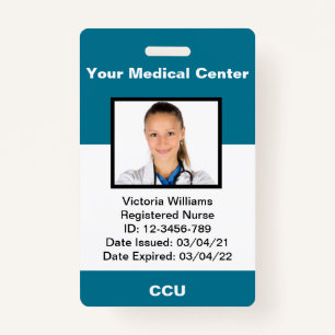 Personalized Medical Employee Photo ID Badge