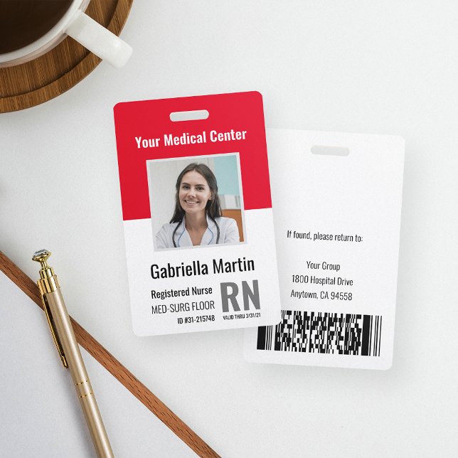 Personalized Medical Employee Photo ID Badge (Creator Uploaded)