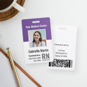Personalized Medical Employee Photo ID Badge