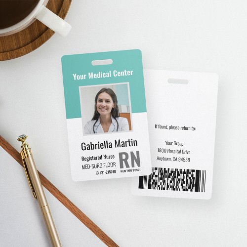 Personalized Medical Employee Photo ID Badge