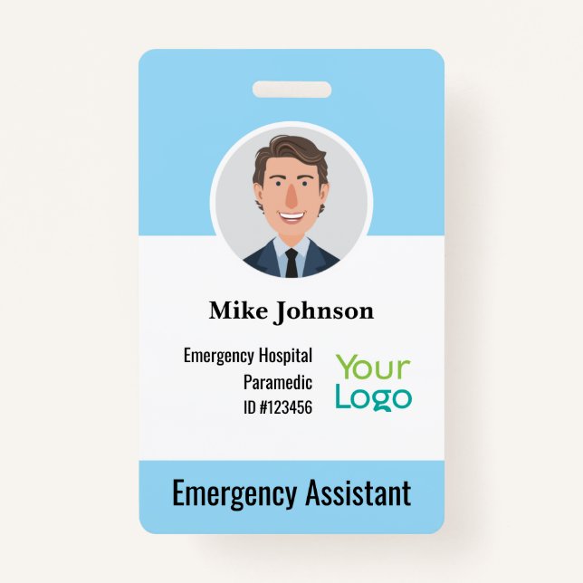 Personalized Medical Employee Photo ID Badge (Front)