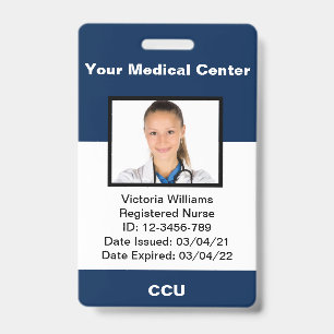 Personalized Medical Employee Photo ID Badge