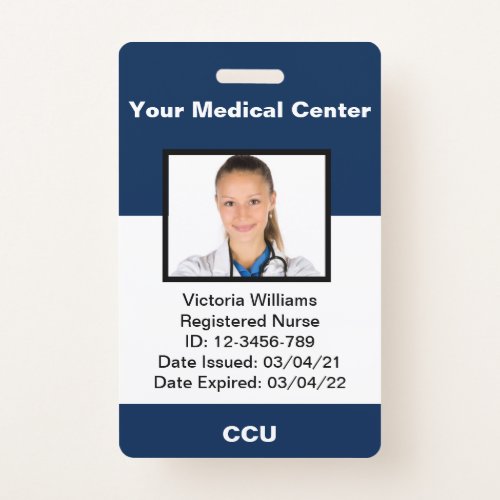 Personalized Medical Employee Photo ID Badge