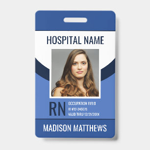 Personalized Medical Employee Photo ID Badge