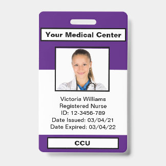 Personalized Medical Employee Photo ID Badge