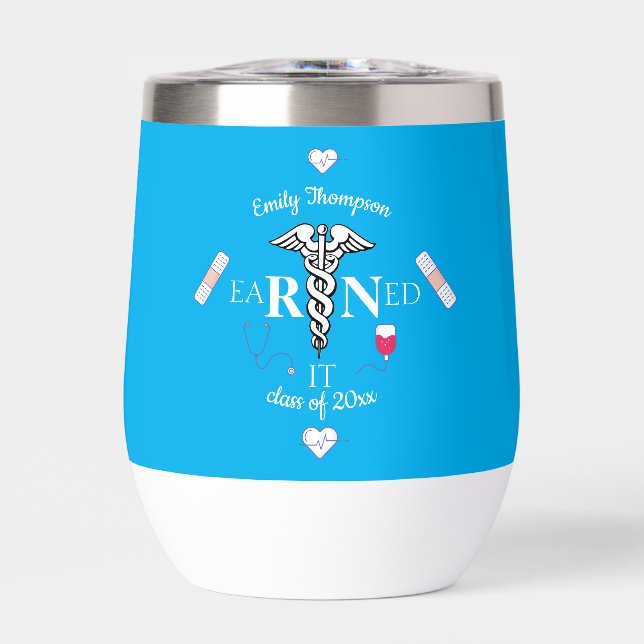  Personalized Medical Graduate  Thermal Wine Tumbler (Front)